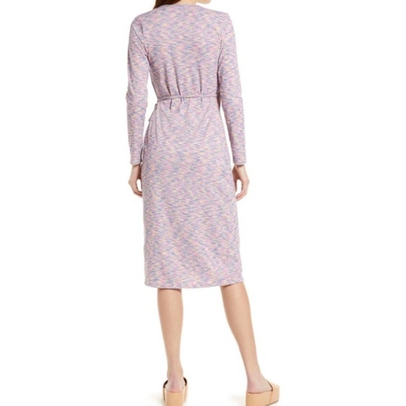 NWT Lisa Says Gah Lucille Spacedye Wrap Mini Dress in Berry - Picture 2 of 7